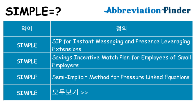 simple 대 한 무엇을 서가