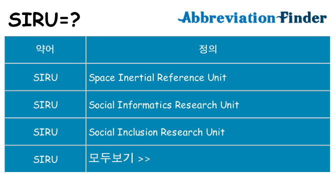siru 대 한 무엇을 서가