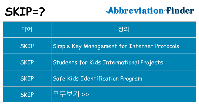 skip 대 한 무엇을 서가