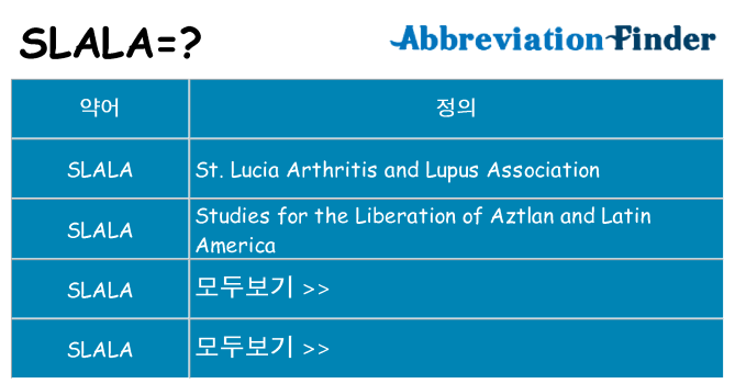 slala 대 한 무엇을 서가