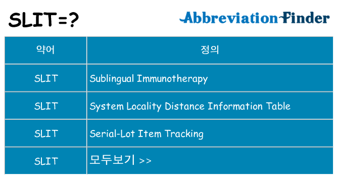 slit 대 한 무엇을 서가