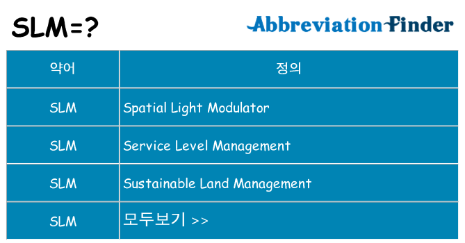 slm 대 한 무엇을 서가