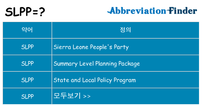 slpp 대 한 무엇을 서가