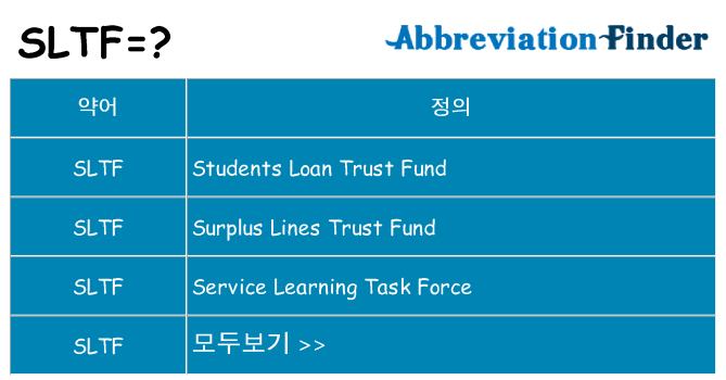 sltf 대 한 무엇을 서가