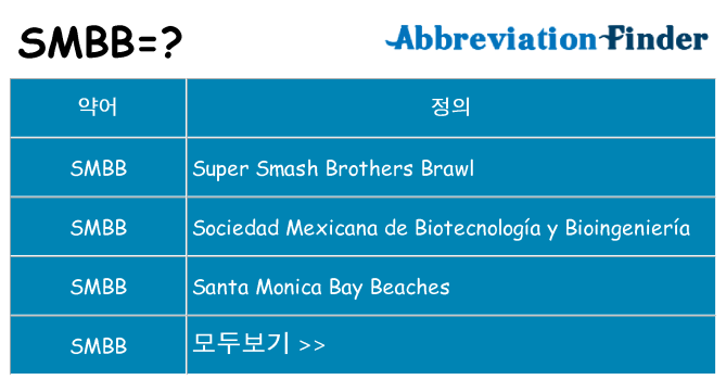 smbb 대 한 무엇을 서가