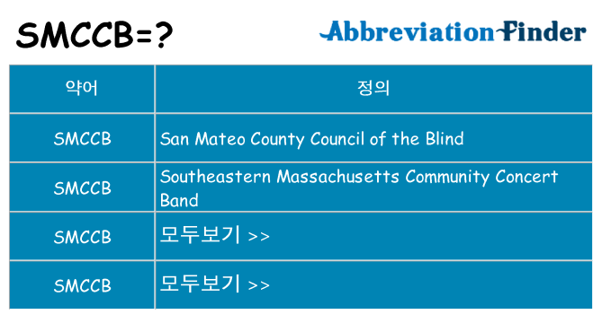 smccb 대 한 무엇을 서가