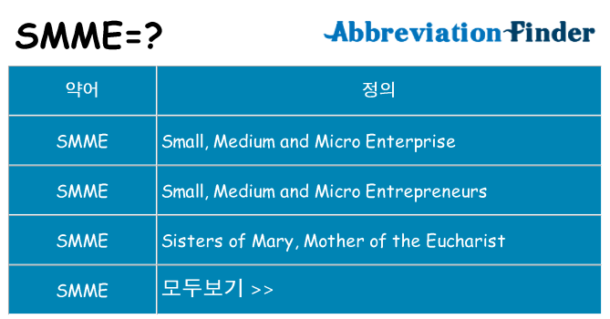 smme 대 한 무엇을 서가