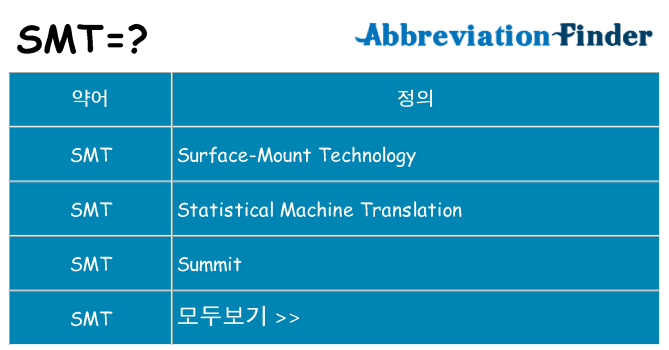 smt 대 한 무엇을 서가