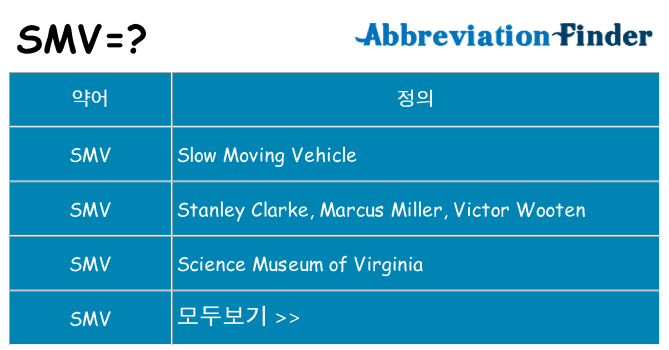 smv 대 한 무엇을 서가