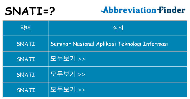 snati 대 한 무엇을 서가