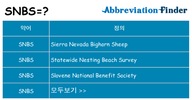 snbs 대 한 무엇을 서가