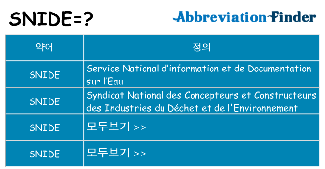 snide 대 한 무엇을 서가