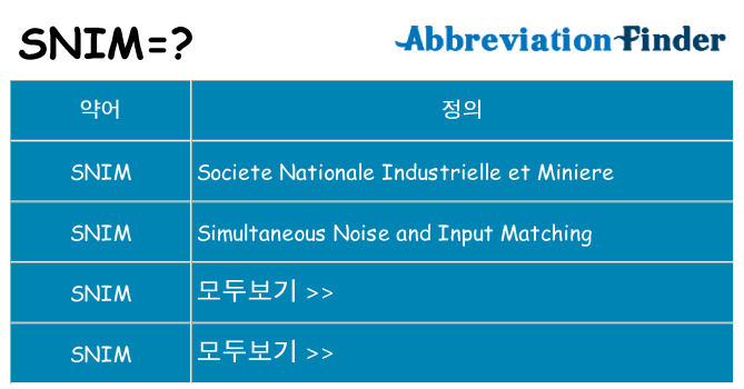 snim 대 한 무엇을 서가