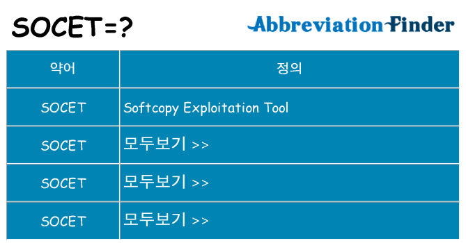 socet 대 한 무엇을 서가