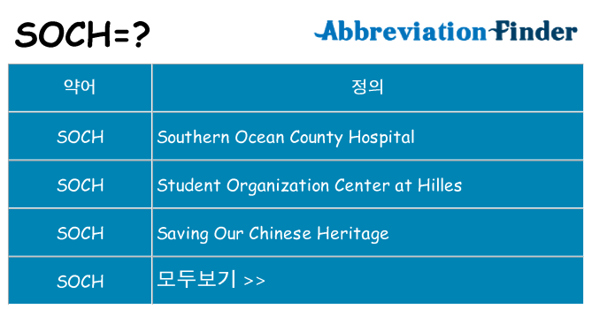 soch 대 한 무엇을 서가
