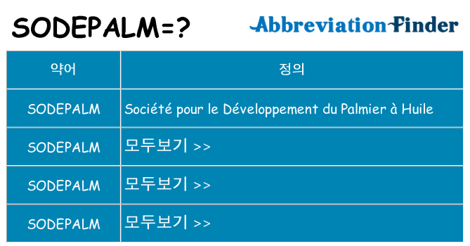 sodepalm 대 한 무엇을 서가