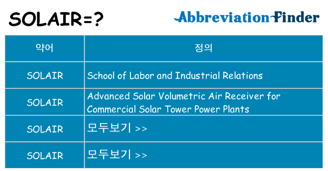 solair 대 한 무엇을 서가