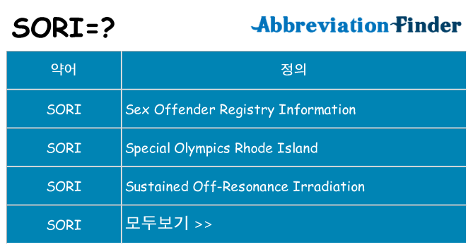 sori 대 한 무엇을 서가