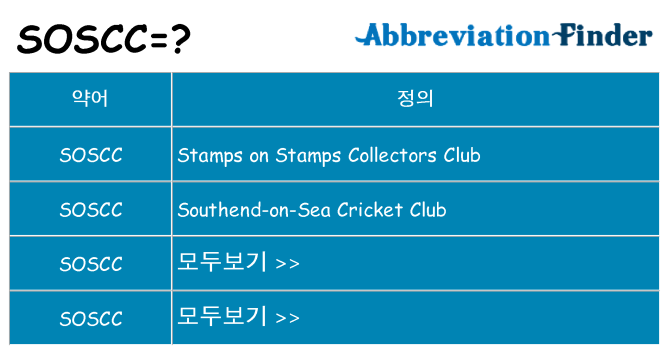 soscc 대 한 무엇을 서가