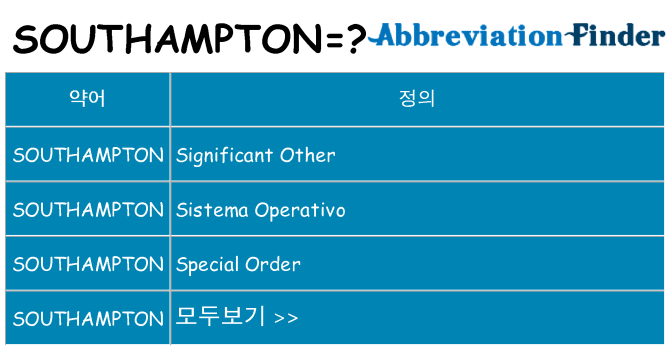 southampton 대 한 무엇을 서가