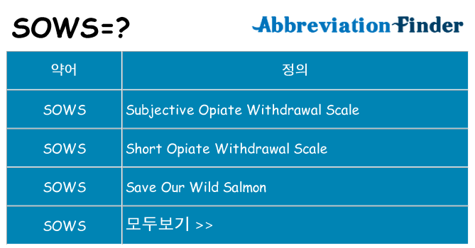 sows 대 한 무엇을 서가