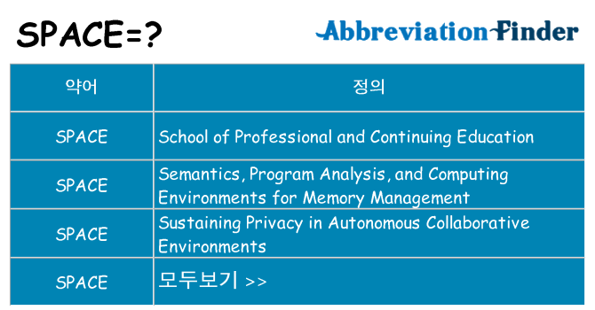 space 대 한 무엇을 서가