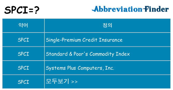 spci 대 한 무엇을 서가