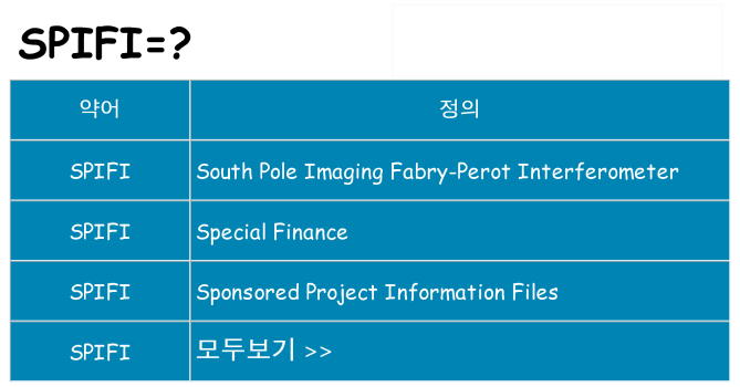 spifi 대 한 무엇을 서가