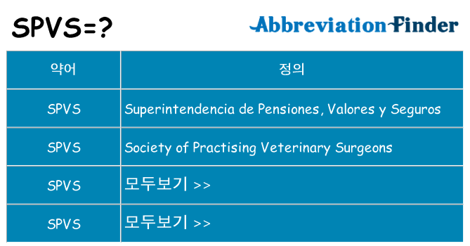 spvs 대 한 무엇을 서가