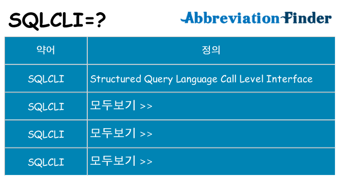 sqlcli 대 한 무엇을 서가