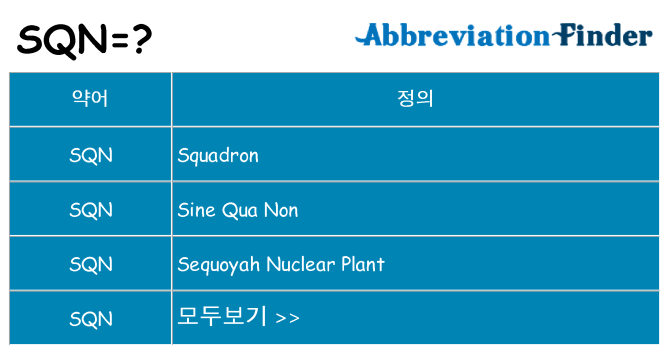sqn 대 한 무엇을 서가