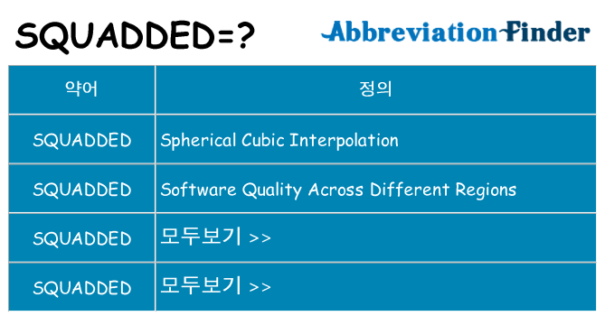 squadded 대 한 무엇을 서가