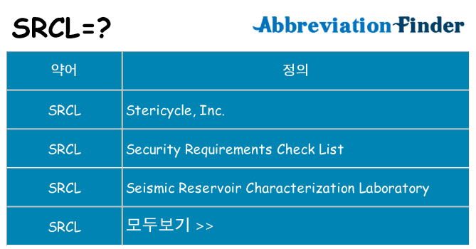 srcl 대 한 무엇을 서가