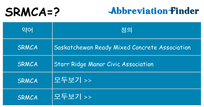 srmca 대 한 무엇을 서가