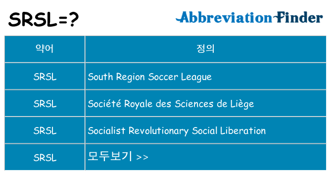 srsl 대 한 무엇을 서가