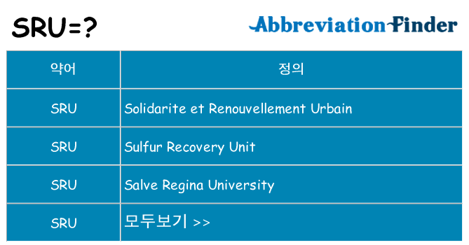 sru 대 한 무엇을 서가