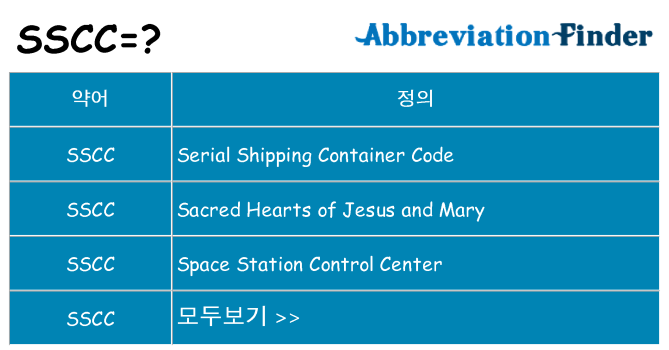 sscc 대 한 무엇을 서가
