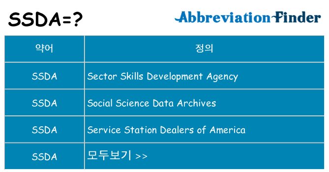 ssda 대 한 무엇을 서가