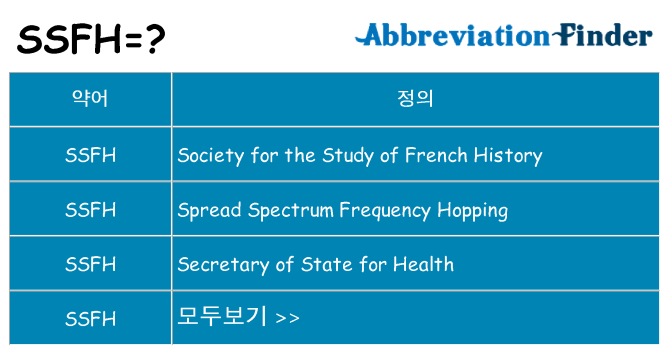 ssfh 대 한 무엇을 서가