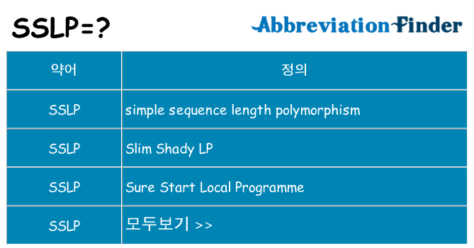 sslp 대 한 무엇을 서가