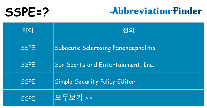 sspe 대 한 무엇을 서가