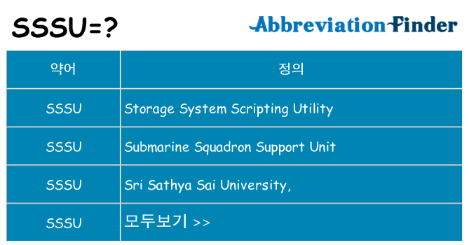 sssu 대 한 무엇을 서가