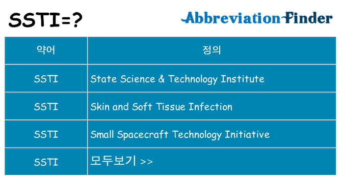 ssti 대 한 무엇을 서가