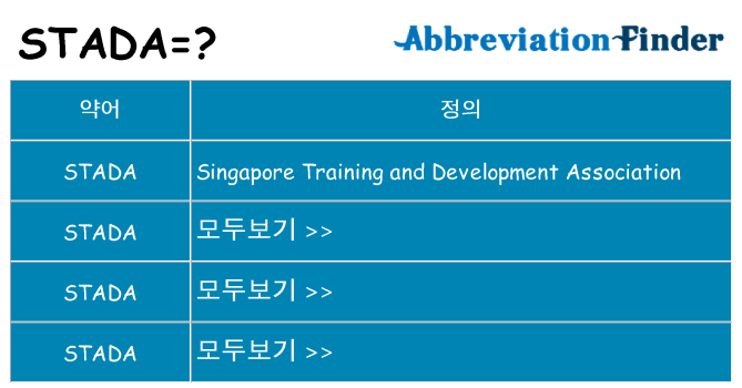 stada 대 한 무엇을 서가