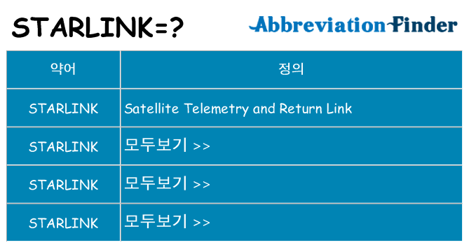 starlink 대 한 무엇을 서가