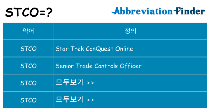 stco 대 한 무엇을 서가