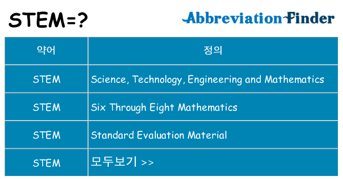 stem 대 한 무엇을 서가