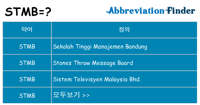stmb 대 한 무엇을 서가