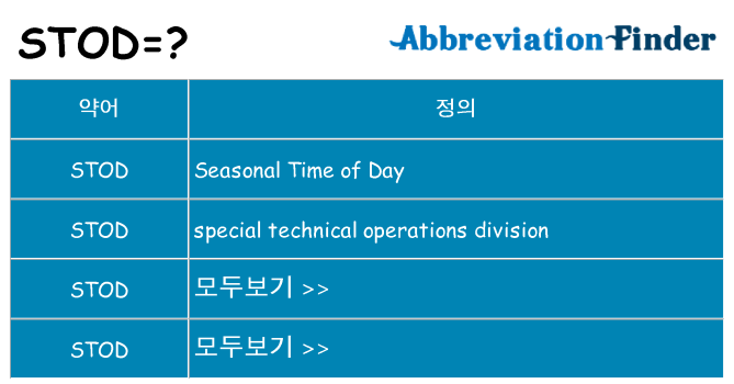 stod 대 한 무엇을 서가