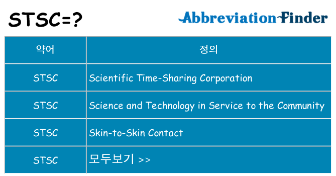 stsc 대 한 무엇을 서가